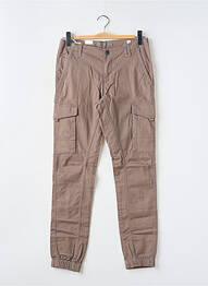 Pantalon cargo coupe droite marron JACK & JONES garcon