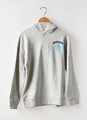 Sweat-shirt à capuche col v manches longues gris GARCIA fille