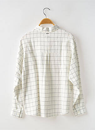 Chemisier coupe droite manches longues blanc IKKS fille