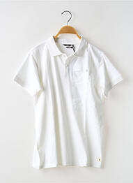 Polo blanc LEVV LABEL garcon