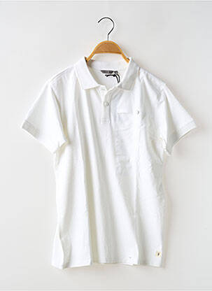 Polo blanc LEVV LABEL pour garçon