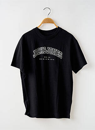 T-shirt noir JACK & JONES pour garçon