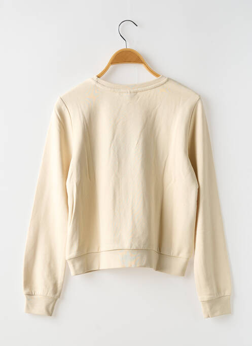 Sweat-shirt broderie manches longues beige ONLY fille