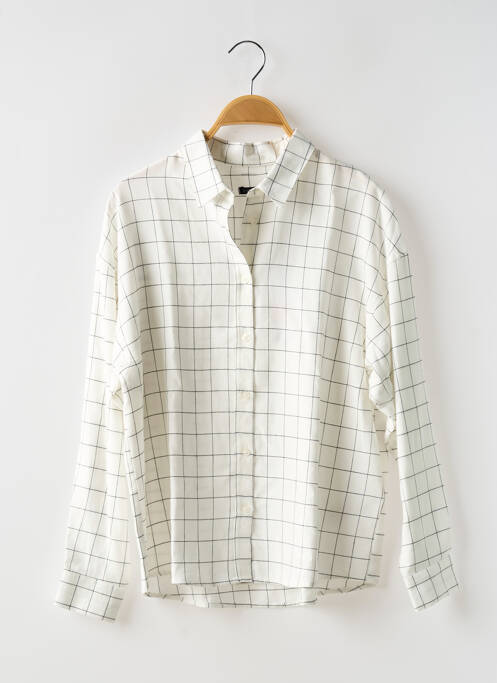 Chemisier coupe droite manches longues blanc IKKS fille
