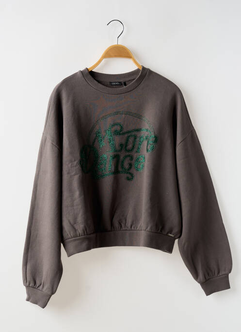 Sweat-shirt sans capuche gris IKKS fille