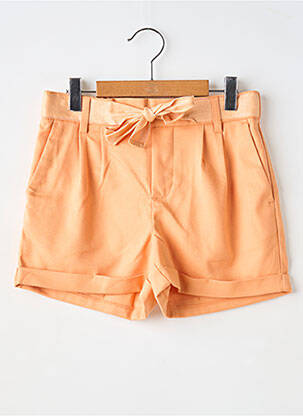 Short fermeture liens à nouer taille élastique orange ONLY fille