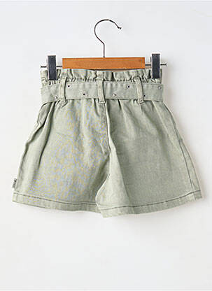 Short fermeture zippée sous rabat boutonné vert IKKS fille