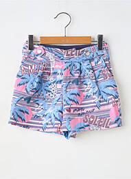 Short fermeture zippée sous rabat boutonné bleu IKKS fille