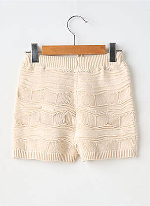 Short fermeture liens à nouer taille élastique beige LEVV LABEL fille