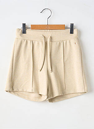 Short fermeture liens à nouer taille élastique beige LEVV LABEL fille
