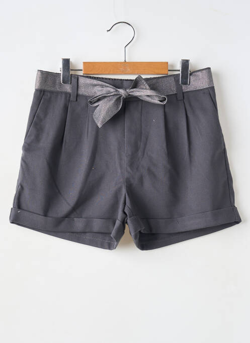 Short fermeture liens à nouer taille élastique gris ONLY fille