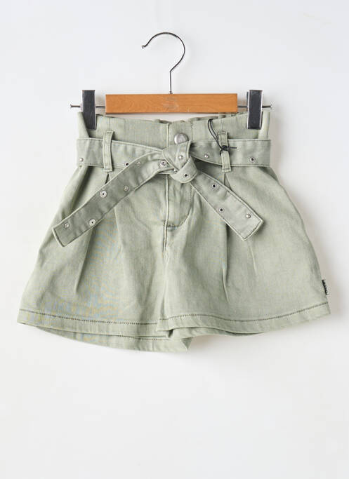 Short fermeture zippée sous rabat boutonné vert IKKS fille