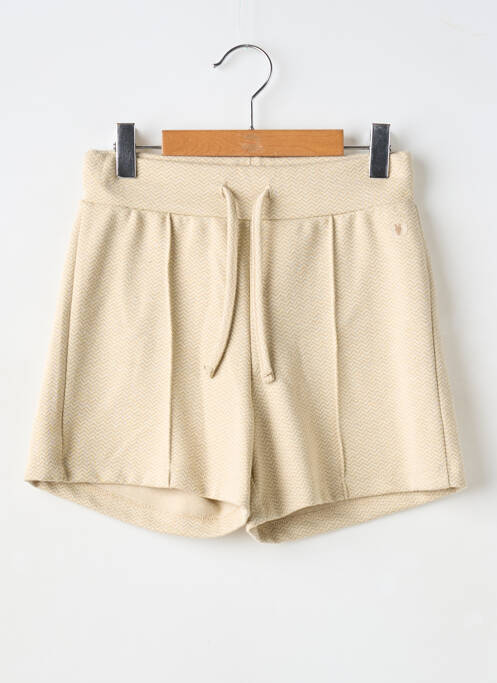 Short fermeture liens à nouer taille élastique beige LEVV LABEL fille