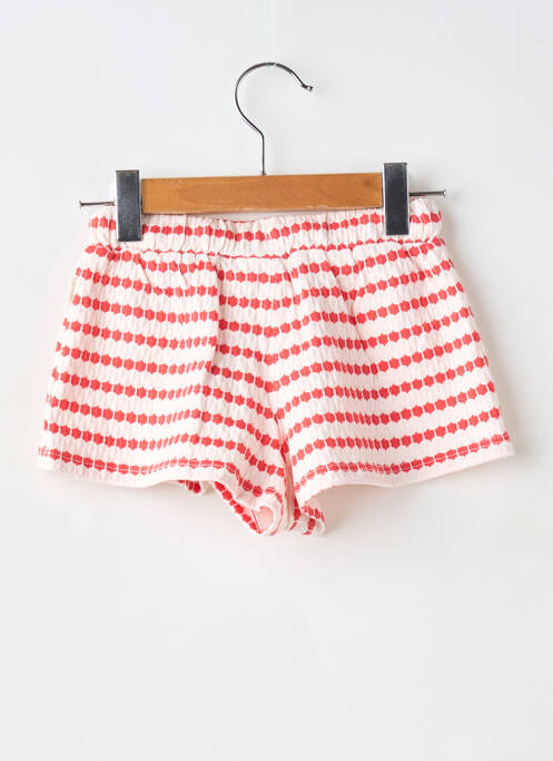 Short coupe droite taille élastique rose GARCIA fille