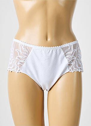 Shorty effet matière satinée blanc LOUISA BRACQ femme