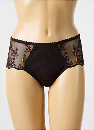 Shorty effet matière satinée marron LOUISA BRACQ femme