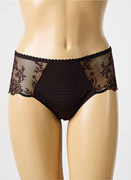 Shorty effet matière satinée marron LOUISA BRACQ femme