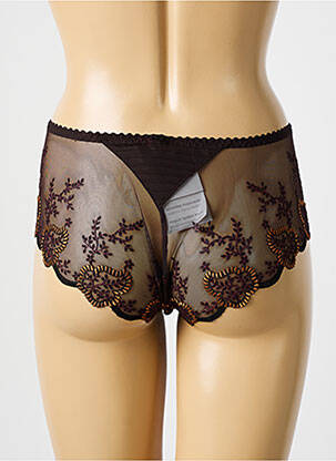 Shorty effet matière satinée marron LOUISA BRACQ femme