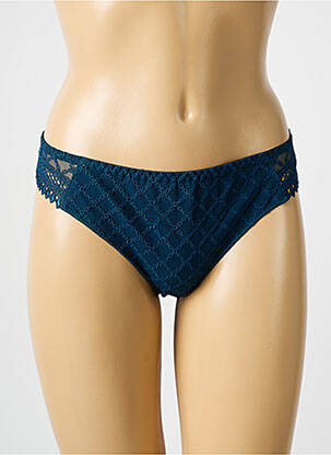 Tanga stretch bleu LOUISA BRACQ femme