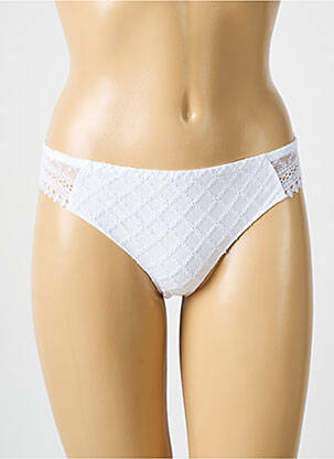 Tanga stretch blanc LOUISA BRACQ femme