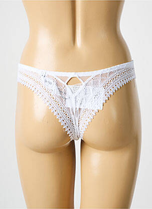 Tanga stretch blanc LOUISA BRACQ femme