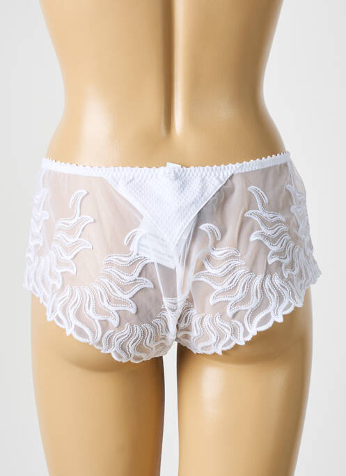 Shorty effet matière satinée blanc LOUISA BRACQ femme