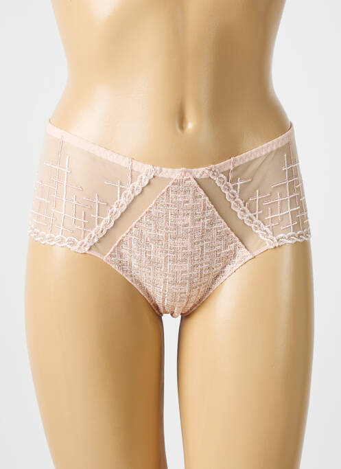 Shorty effet matière satinée rose LOUISA BRACQ femme