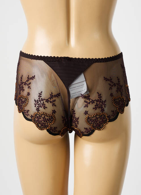 Shorty effet matière satinée marron LOUISA BRACQ femme