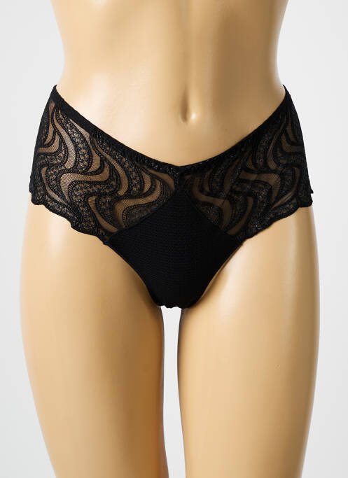 Shorty effet matière satinée noir LOUISA BRACQ femme
