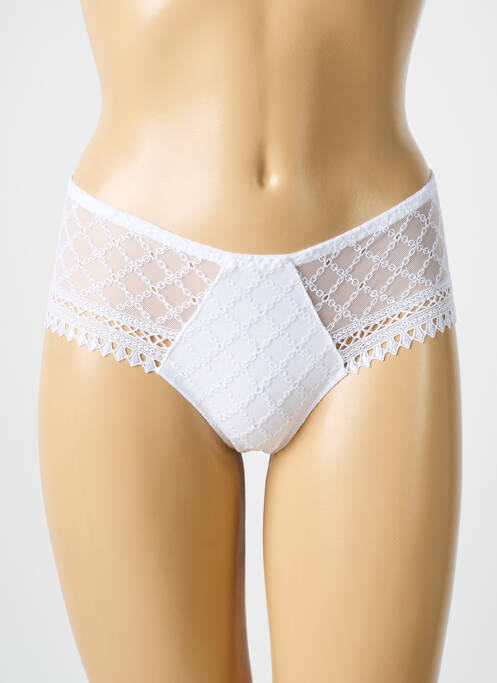 Shorty légère et transparente blanc LOUISA BRACQ femme