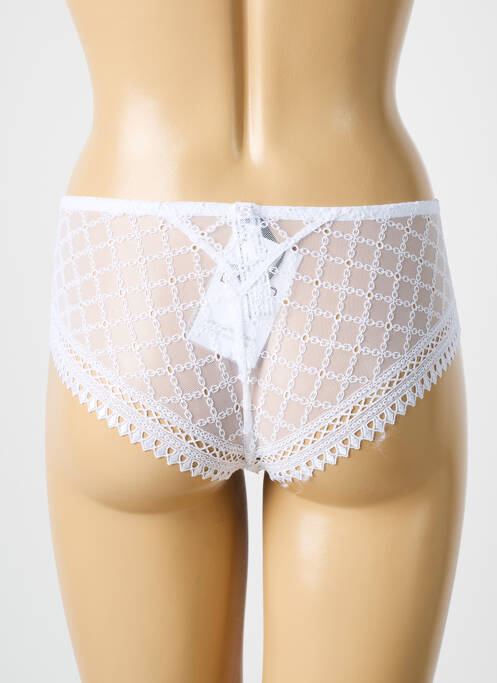 Shorty légère et transparente blanc LOUISA BRACQ femme
