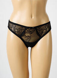 Tanga stretch noir LINGERIE STORY femme