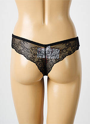 Tanga stretch noir LINGERIE STORY femme
