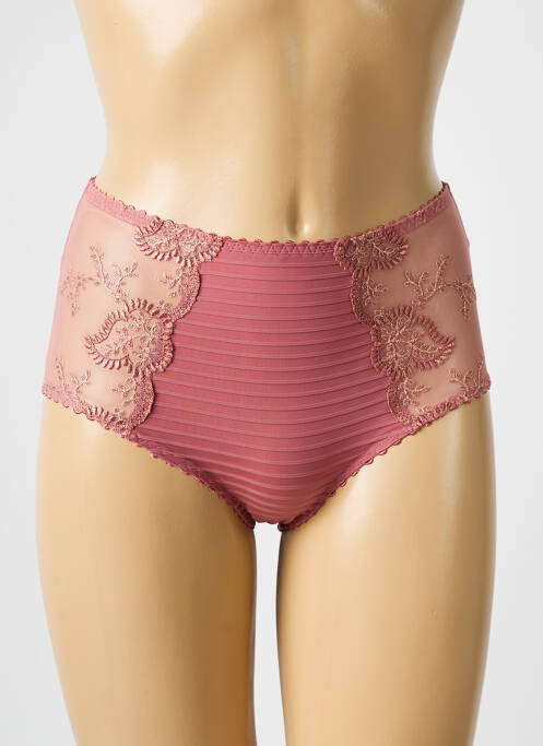 Culotte haute stretch rose LOUISA BRACQ femme
