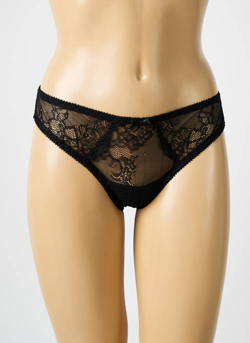 Tanga stretch noir LINGERIE STORY femme