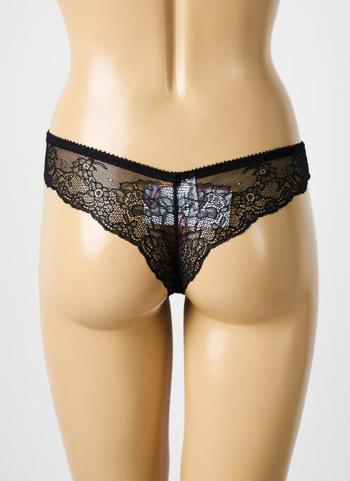 Tanga stretch noir LINGERIE STORY femme