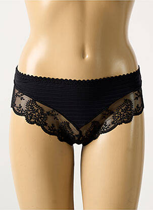 Tanga broderie noir LOUISA BRACQ femme