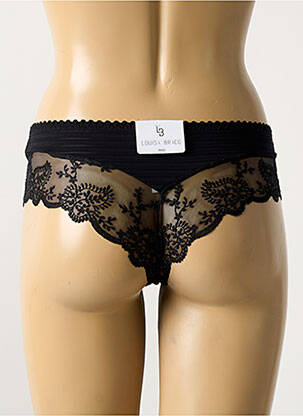 Tanga broderie noir LOUISA BRACQ femme