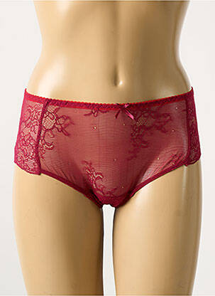 Shorty broderie rouge LINGERIE STORY femme