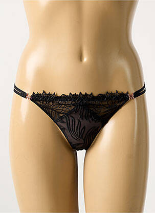String broderie noir LOUISA BRACQ femme