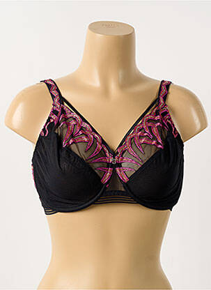 Soutien-gorge effet matière satinée haut soutien-gorge emboitant noir LOUISA BRACQ femme