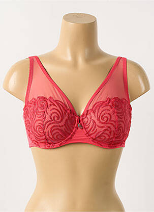 Soutien-gorge légère et transparente haut soutien-gorge emboitant rouge LOUISA BRACQ femme