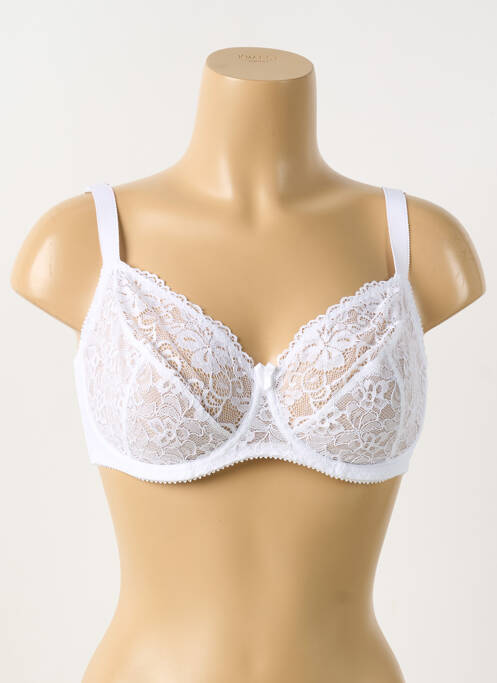 Soutien-gorge légère et transparente haut soutien-gorge emboitant blanc LINGERIE STORY femme