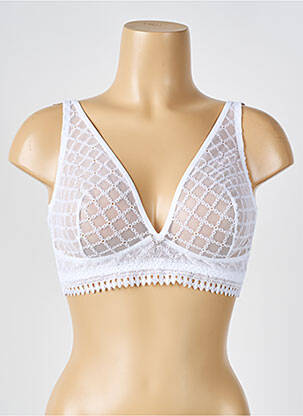 Soutien-gorge légère et transparente haut soutien-gorge emboitant blanc LOUISA BRACQ femme