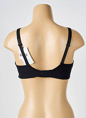 Soutien-gorge effet matière satinée haut triangles noir LOUISA BRACQ femme
