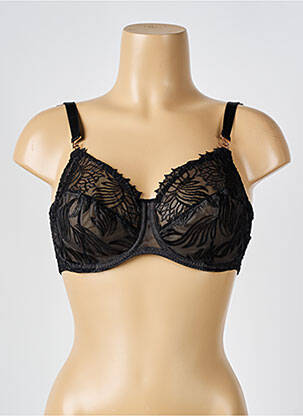 Soutien-gorge effet matière satinée haut soutien-gorge emboitant noir LOUISA BRACQ femme