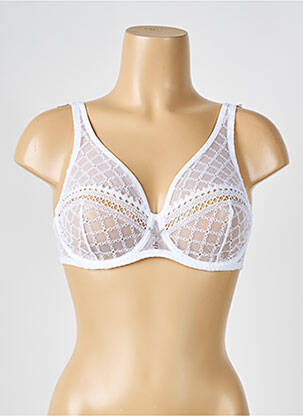 Soutien-gorge légère et transparente haut soutien-gorge emboitant blanc LOUISA BRACQ femme