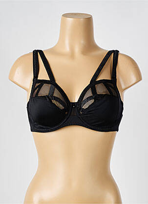 Soutien-gorge effet matière satinée haut soutien-gorge emboitant noir LOUISA BRACQ femme