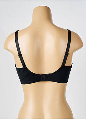 Soutien-gorge effet matière satinée haut triangles noir LOUISA BRACQ femme