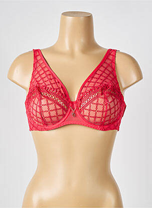 Soutien-gorge légère et transparente haut soutien-gorge emboitant rouge LOUISA BRACQ femme